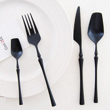 Load image into Gallery viewer, 8pcs/lot Gold Portable Cutlery Stainless Steel Table Knife Spoon Fork Set