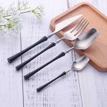 Load image into Gallery viewer, 8pcs/lot Gold Portable Cutlery Stainless Steel Table Knife Spoon Fork Set