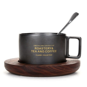 Creative American Style Coffee Cups With Spoon Continental Tea Set