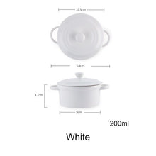 Load image into Gallery viewer, Ceramic Rice Bowl Tableware Candy Double Handle Soup Bowls