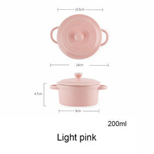 Load image into Gallery viewer, Ceramic Rice Bowl Tableware Candy Double Handle Soup Bowls
