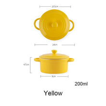 Load image into Gallery viewer, Ceramic Rice Bowl Tableware Candy Double Handle Soup Bowls