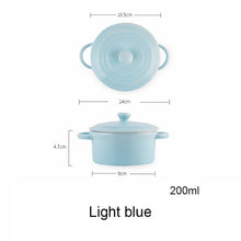 Load image into Gallery viewer, Ceramic Rice Bowl Tableware Candy Double Handle Soup Bowls