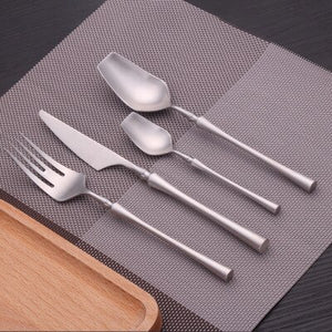 8pcs/lot Gold Portable Cutlery Stainless Steel Table Knife Spoon Fork Set